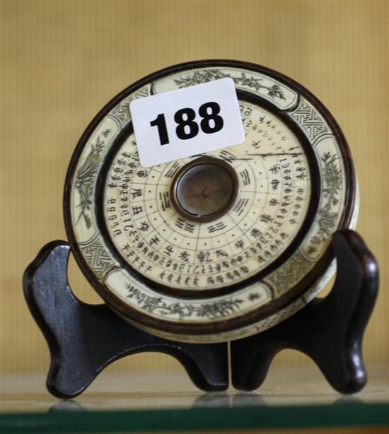 Chinese ivory Feng Shui dial